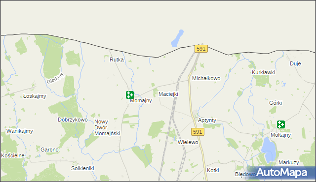 mapa Maciejki, Maciejki na mapie Targeo