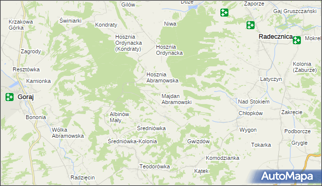 mapa Majdan Abramowski, Majdan Abramowski na mapie Targeo