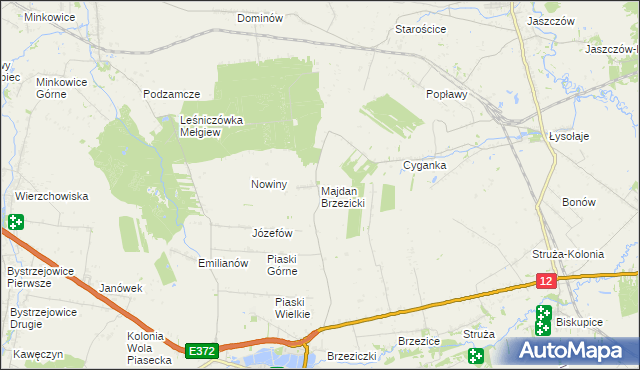 mapa Majdan Brzezicki, Majdan Brzezicki na mapie Targeo