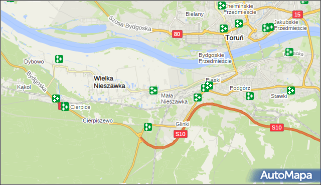 mapa Mała Nieszawka, Mała Nieszawka na mapie Targeo
