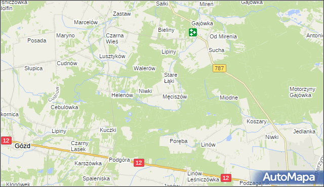 mapa Męciszów, Męciszów na mapie Targeo