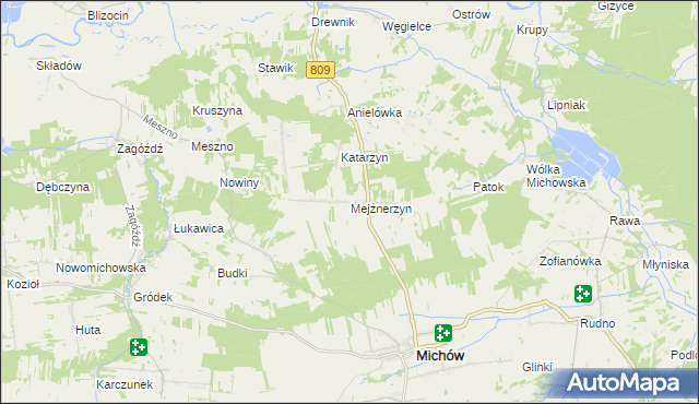 mapa Mejznerzyn, Mejznerzyn na mapie Targeo