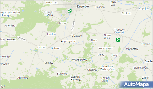 mapa Michalinów Oleśnicki, Michalinów Oleśnicki na mapie Targeo