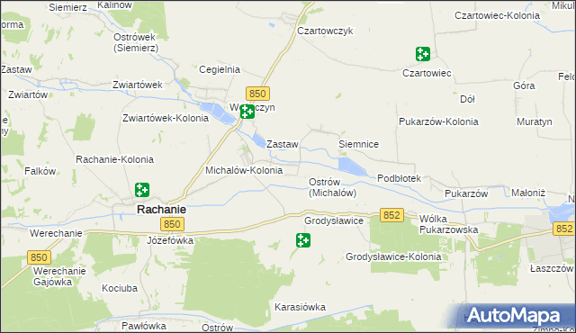 mapa Michalów gmina Rachanie, Michalów gmina Rachanie na mapie Targeo