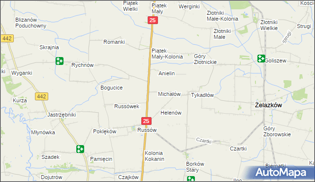 mapa Michałów gmina Żelazków, Michałów gmina Żelazków na mapie Targeo