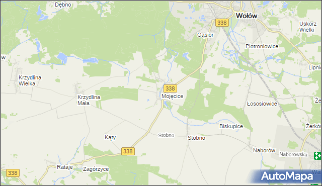 mapa Mojęcice, Mojęcice na mapie Targeo