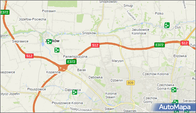 mapa Natalin gmina Jastków, Natalin gmina Jastków na mapie Targeo