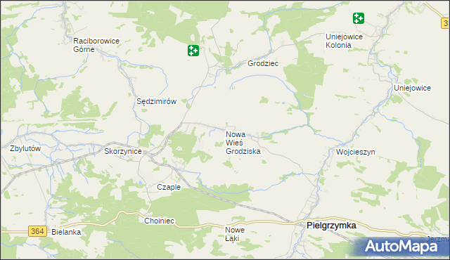 mapa Nowa Wieś Grodziska, Nowa Wieś Grodziska na mapie Targeo