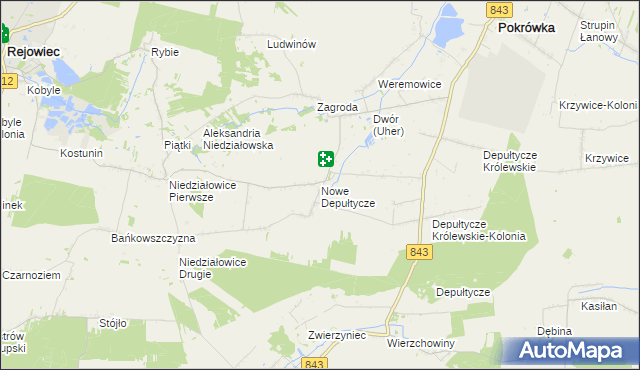 mapa Nowe Depułtycze, Nowe Depułtycze na mapie Targeo