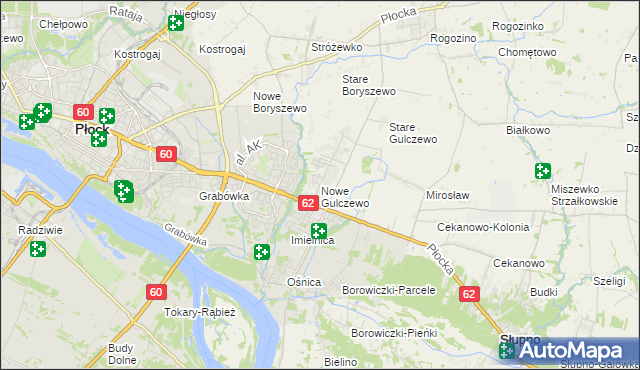 mapa Nowe Gulczewo, Nowe Gulczewo na mapie Targeo