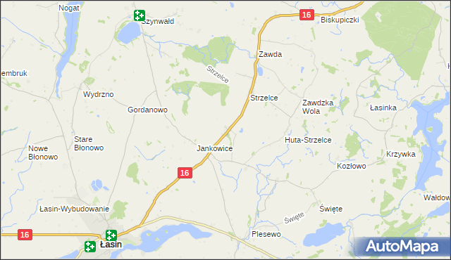 mapa Nowe Jankowice gmina Łasin, Nowe Jankowice gmina Łasin na mapie Targeo