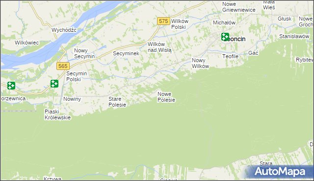 mapa Nowe Polesie, Nowe Polesie na mapie Targeo