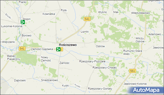 mapa Nowe Rościszewo, Nowe Rościszewo na mapie Targeo