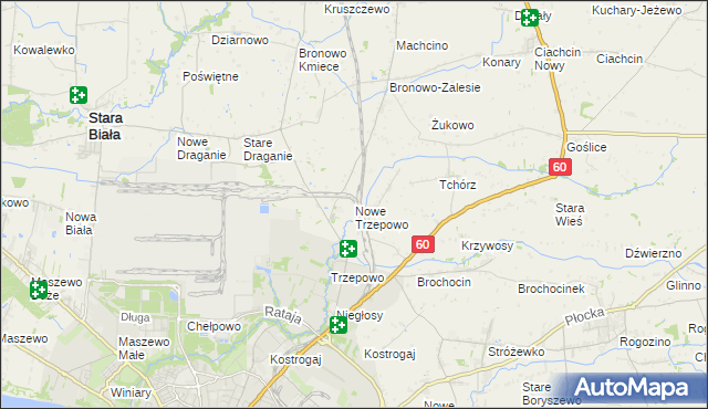 mapa Nowe Trzepowo, Nowe Trzepowo na mapie Targeo