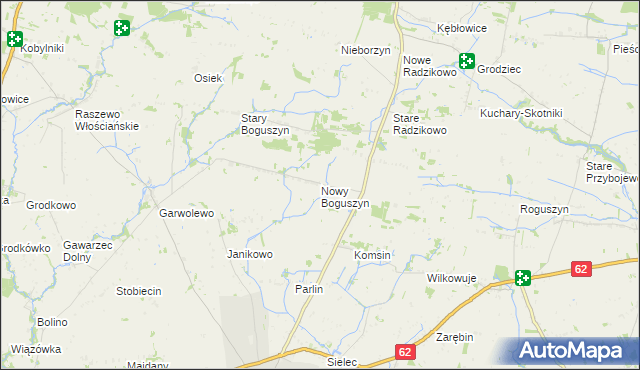 mapa Nowy Boguszyn, Nowy Boguszyn na mapie Targeo