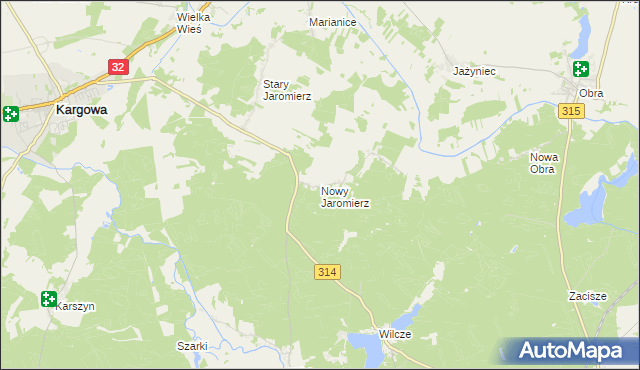 mapa Nowy Jaromierz, Nowy Jaromierz na mapie Targeo