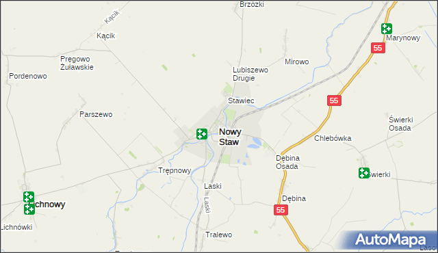 mapa Nowy Staw powiat malborski, Nowy Staw powiat malborski na mapie Targeo