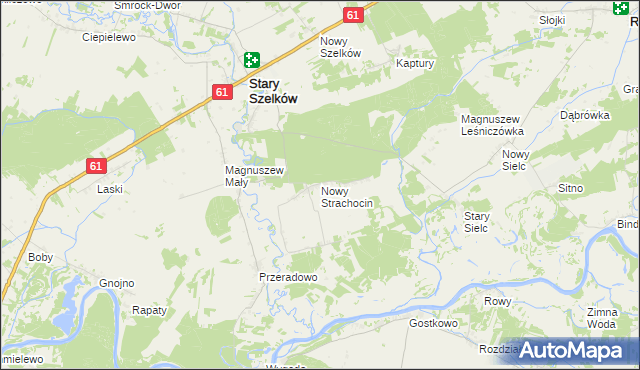 mapa Nowy Strachocin, Nowy Strachocin na mapie Targeo