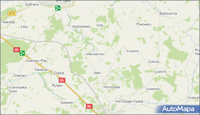 mapa Ołdaki gmina Mońki, Ołdaki gmina Mońki na mapie Targeo