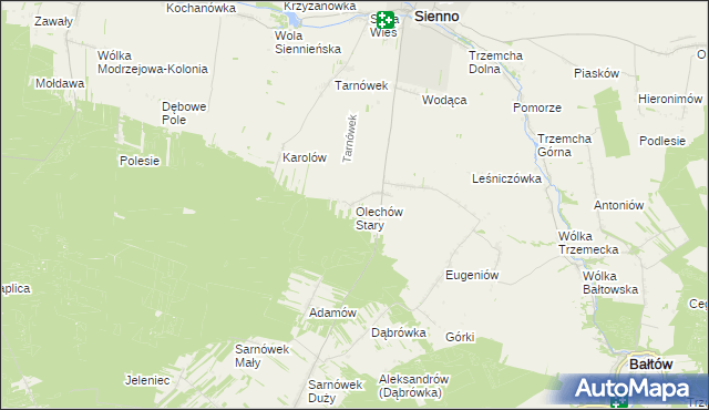 mapa Olechów Stary, Olechów Stary na mapie Targeo