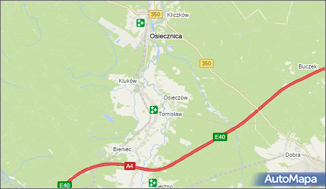 mapa Osieczów, Osieczów na mapie Targeo