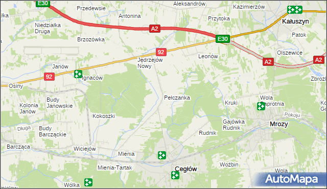 mapa Pełczanka, Pełczanka na mapie Targeo