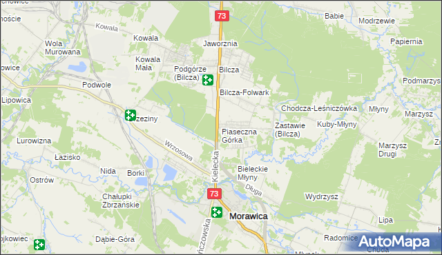 mapa Piaseczna Górka, Piaseczna Górka na mapie Targeo