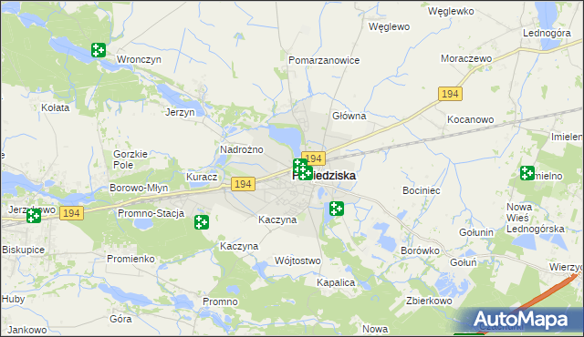 mapa Pobiedziska, Pobiedziska na mapie Targeo