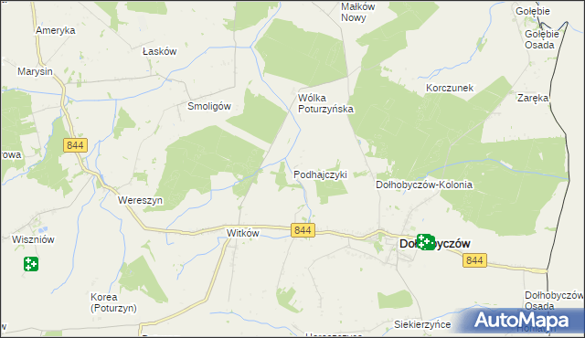 mapa Podhajczyki, Podhajczyki na mapie Targeo