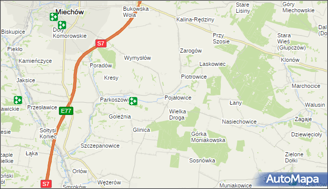 mapa Pojałowice, Pojałowice na mapie Targeo