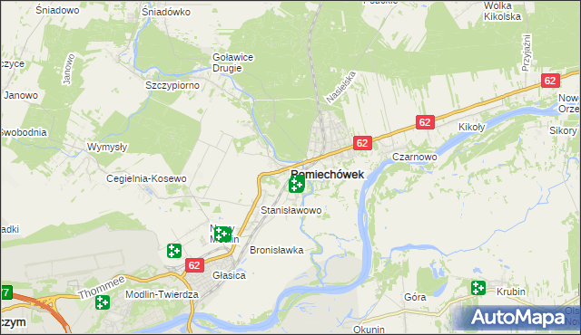 mapa Pomiechówek, Pomiechówek na mapie Targeo