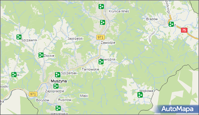 mapa Powroźnik, Powroźnik na mapie Targeo