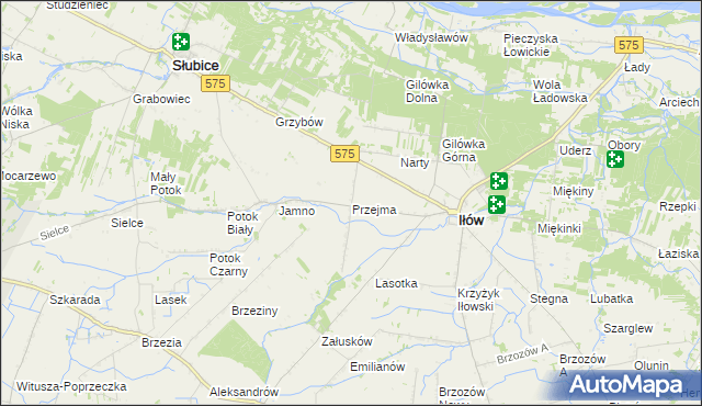 mapa Przejma gmina Iłów, Przejma gmina Iłów na mapie Targeo