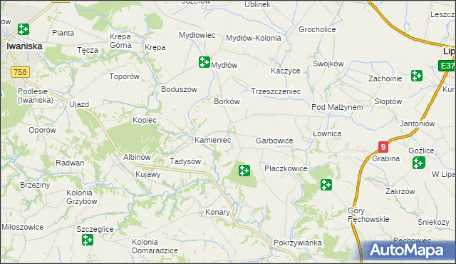mapa Przepiórów, Przepiórów na mapie Targeo