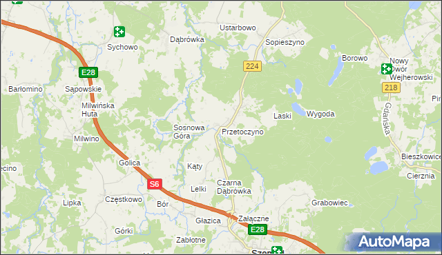 mapa Przetoczyno, Przetoczyno na mapie Targeo