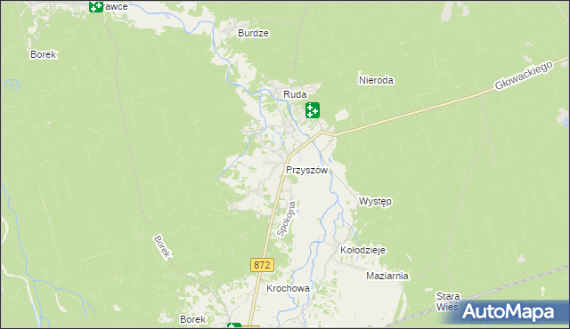 mapa Przyszów, Przyszów na mapie Targeo