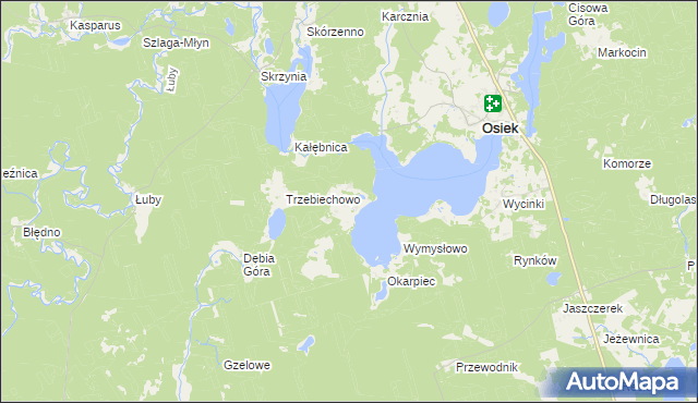 mapa Radogoszcz gmina Osiek, Radogoszcz gmina Osiek na mapie Targeo