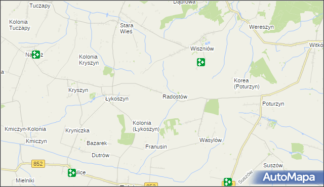 mapa Radostów gmina Mircze, Radostów gmina Mircze na mapie Targeo