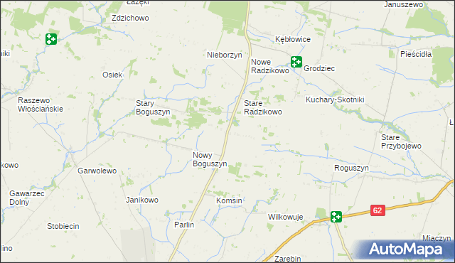 mapa Radzikowo Scalone, Radzikowo Scalone na mapie Targeo