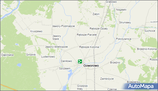 mapa Rębisze-Kolonia, Rębisze-Kolonia na mapie Targeo