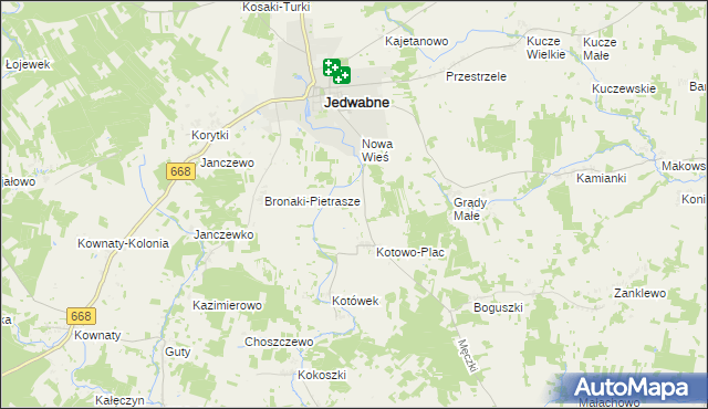mapa Rostki gmina Jedwabne, Rostki gmina Jedwabne na mapie Targeo