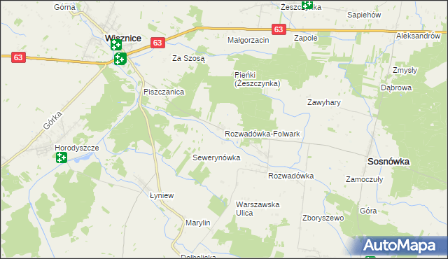 mapa Rozwadówka-Folwark, Rozwadówka-Folwark na mapie Targeo