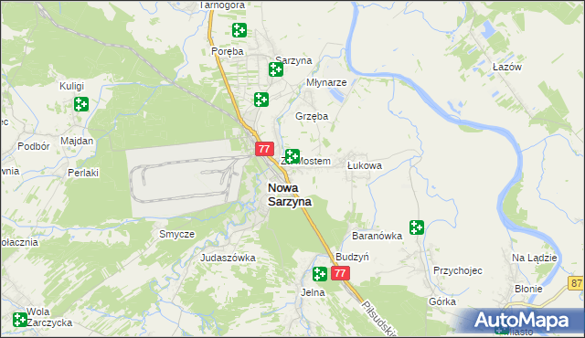 mapa Ruda Łańcucka, Ruda Łańcucka na mapie Targeo