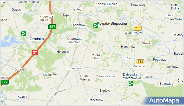 mapa Ruda Mała, Ruda Mała na mapie Targeo