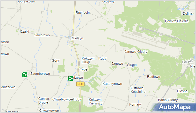 mapa Rudy gmina Strzałkowo, Rudy gmina Strzałkowo na mapie Targeo