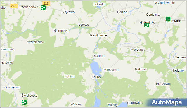 mapa Salinko, Salinko na mapie Targeo