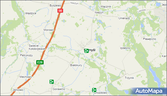 mapa Siemyśl, Siemyśl na mapie Targeo