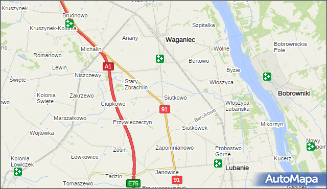mapa Siutkowo, Siutkowo na mapie Targeo