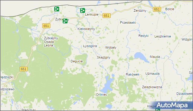 mapa Skajzgiry, Skajzgiry na mapie Targeo