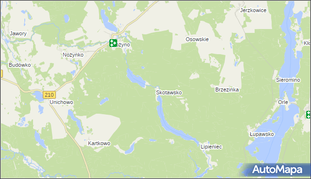 mapa Skotawsko, Skotawsko na mapie Targeo